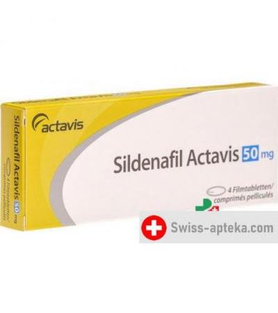 Силденафил Актавис 50 мг 4 таблетки покрытые оболочкой