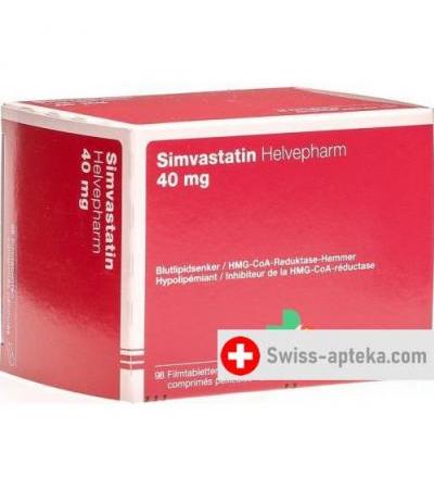 Симвастатин Хелвефарм 40 мг 98 таблеток покрытых оболочкой