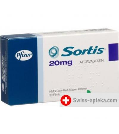 Сортис 20 мг 30 таблеток покрытых оболочкой