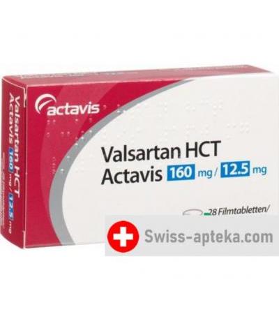 Валсартан HCT Актавис 160/12.5 28 таблеток покрытых оболочкой