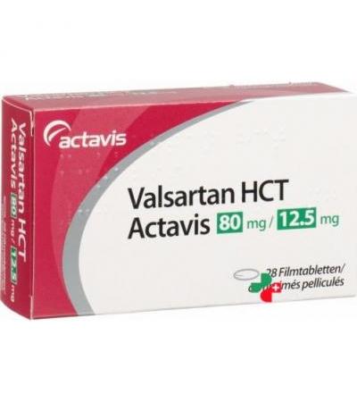 Валсартан HCT Актавис 80/12.5 28 таблеток покрытых оболочкой