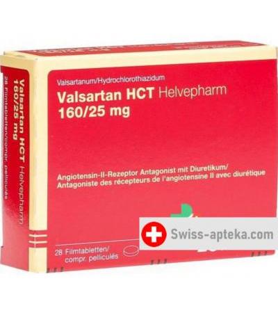Валсартан HCT Хелвефарм 160/25 мг 28 таблеток