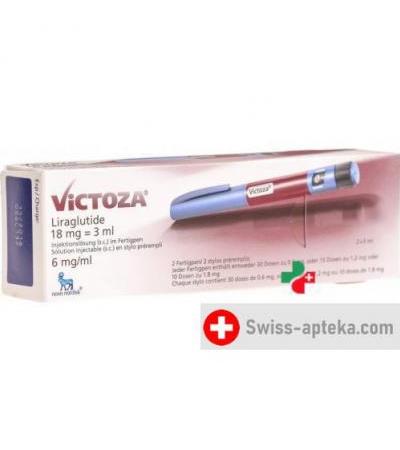 Виктоза раствор для инъекций 6 мг/мл 2 заполненных шприца 3 мл