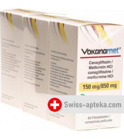 Воканамет 150/850 мг 180 таблеток покрытых оболочкой