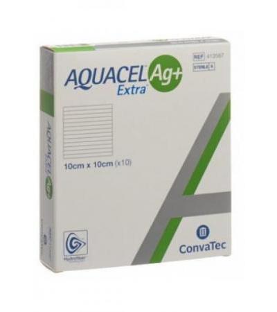AQUACEL Ag+ Extra Kompresse 10x10cm 10 Stk