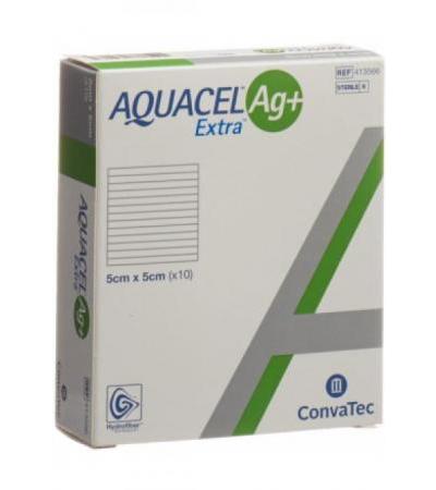 AQUACEL Ag+ Extra Kompresse 5x5cm 10 Stk