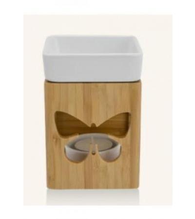 FARFALLA Duftlampe Schmetterling Bambus/Keramik