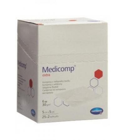 MEDICOMP EXTRA Vlieskompr 5x5cm 25 Btl 2 Stk