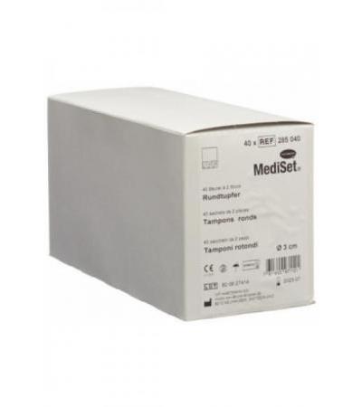 MEDISET Rundtupfer 3cm steril 40 Btl 2 Stk