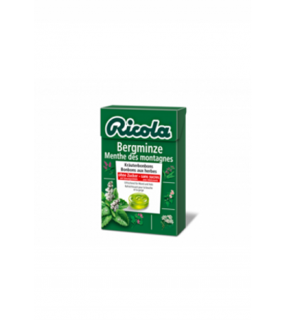 RICOLA Bergminze Bonbons o Zucker Box 50 g
