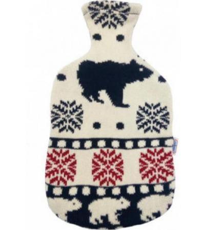 SÄNGER Wärmflasche 2l Strickbezug Polarbär