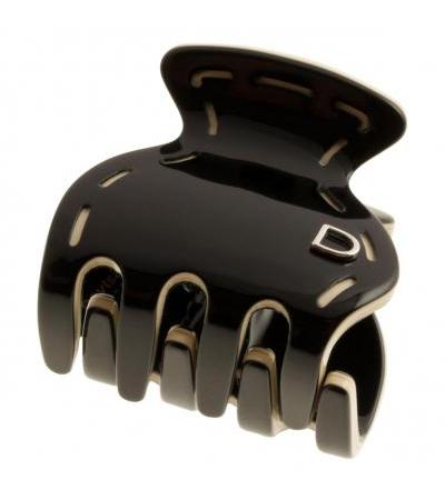 Devisage - Klemme handmade schwarz ohne Metall 3.5cm