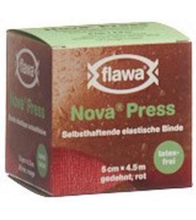FLAWA NOVA PRESS VLIESBANDAGE 5CMX4.5M ROTLATEXFREI