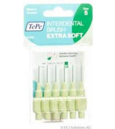 TEPE INTERDENTAL BRUSH 0.8MM X-SOFT GRÜN BLIST 6 STK