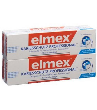 ELMEX KARIESSCHUTZ PROFESSIONAL ZAHNPASTA DUO 2 X 75 ML