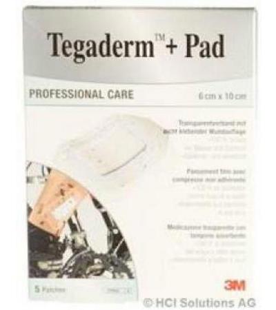 3M TEGADERM+PAD 6X10CM WUNDKISSEN 2.5X6CM 5 STÜCK