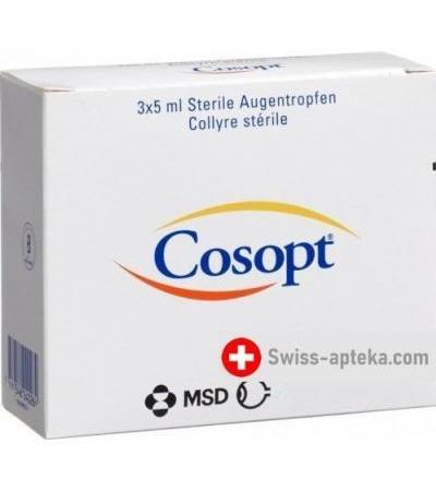 Косопт 2% стерильные глазные капли 3 x 5 мл