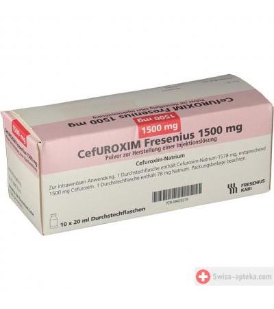 Цефуроксим Фресениус 1500 мг 10 флаконов для внутривенного введения